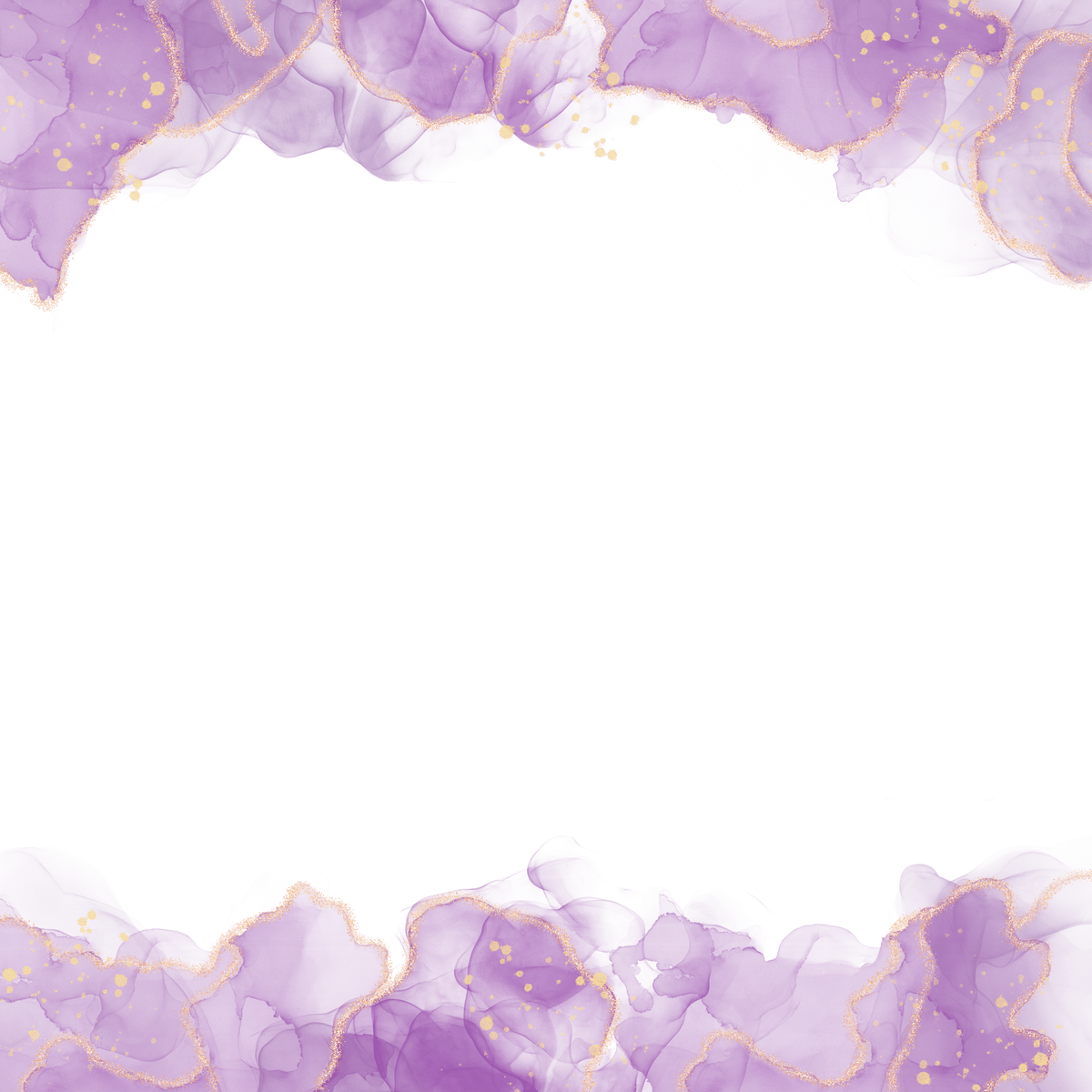 Purple alkohol ink frame with glitter